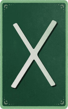 Gebo Elder Futhark Rune Card - Norse Oracle Card Illustration