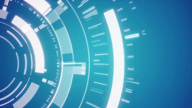 Abstract digital interface circle glowing with light motion in this high definition technological animation video footage