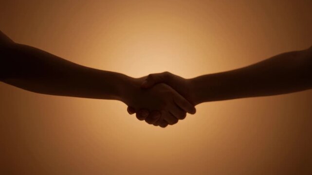 Handshake Silhouette Collaborative Background