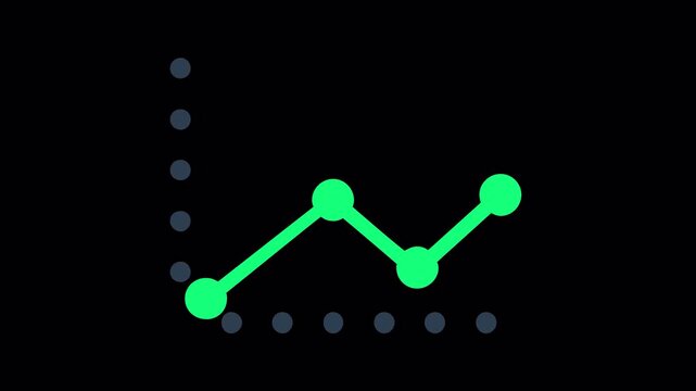 Minimalist digital line graph showing fluctuating financial performance and stock market trends