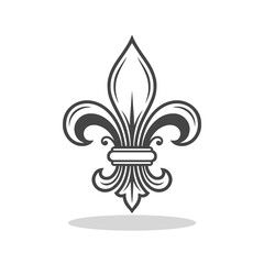  Fleur de lis sign icon with shadow © sljubisa