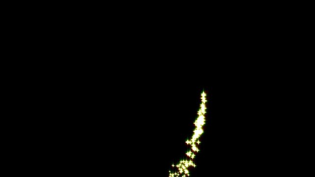 glitter shine doodle stars trail, glitter line out stars on black screen. sparkle path white twinkling stars line, fast glittering star lines, sparkling starry line effect.4k animison
