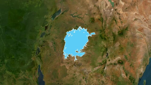 Nyanza Lake Map Animation &ndash; Kenya Location Highlight