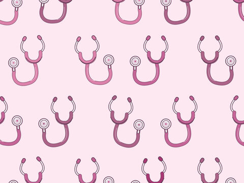 Nursing Equipment Colorful Stethoscope Pattern For Scrubs