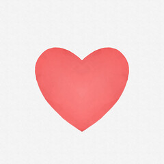 Fototapeta premium Red Watercolor Heart Illustration
