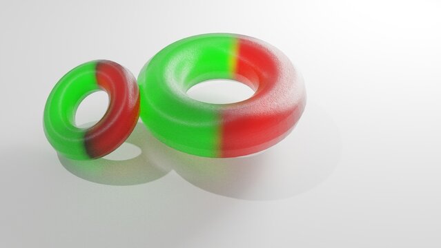 Round gummy candy with a soft translucent appearance and smooth colorful surface. Suitable for food photography, confectionery, sweets, desserts, packaging, and creative food projects.