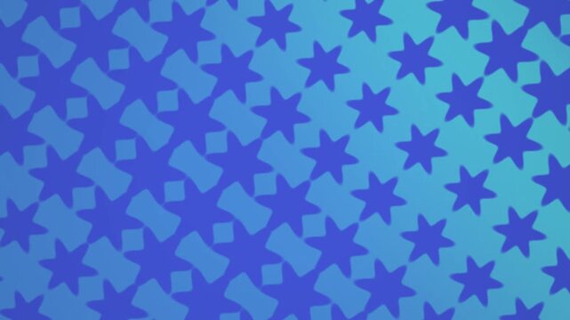 This looping blue background features a seamless pattern of stars for a tech overlay.