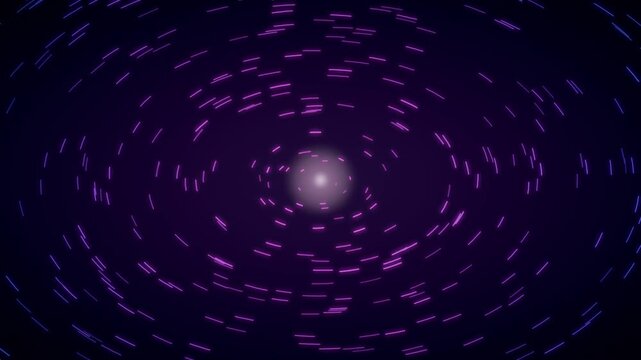 Purple Star Trails Vortex Motion Background Abstract Speed Line Tunnel Loop