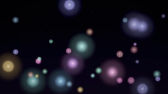 Colorful Floating Bokeh Motion Background Abstract Multicolored Light Orbs