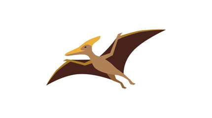 Stylized Pterodactyl flying isolated on white © Pergi