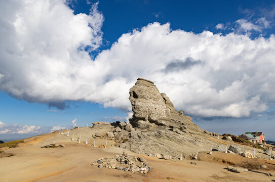 the Sphinx of Bucegi Mountains  legendary landmark of Romania  Europe