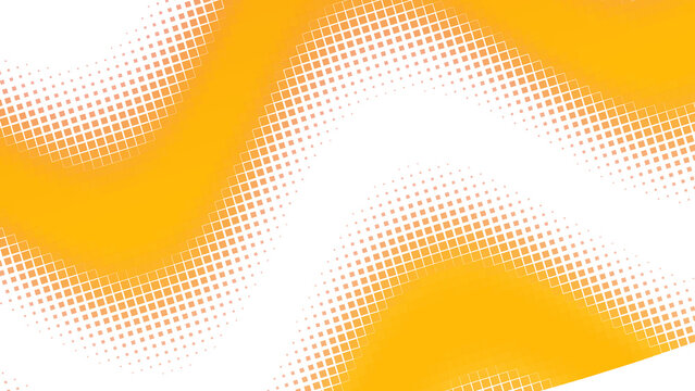 Abstract background, with yellow and, black wavy halftone, squares pattern, flowing, liquid shape, geometric, dynamic motion effect