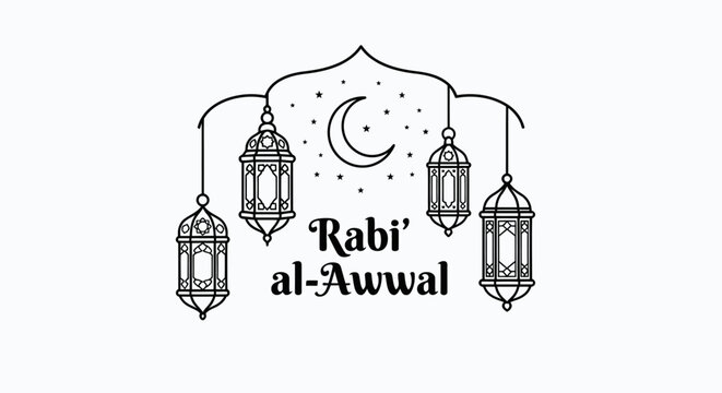 Beautiful Rabi Al Awwal Islamic Celebration Illustration