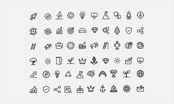 business transformation icon set. including transformation, innovation, strategy, change vector illustration