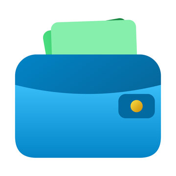 3D Wallet Icon with Cash Notes for Digital Payment and Financial Concept