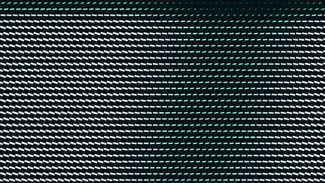 Abstract halftone pattern with teal rectangles on a dark background, wavy geometric texture for digital wallpaper backdrop