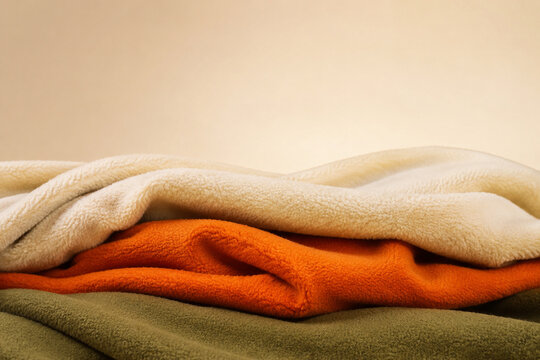 Weiche Fleece-Schichten in warmen Herbstfarben