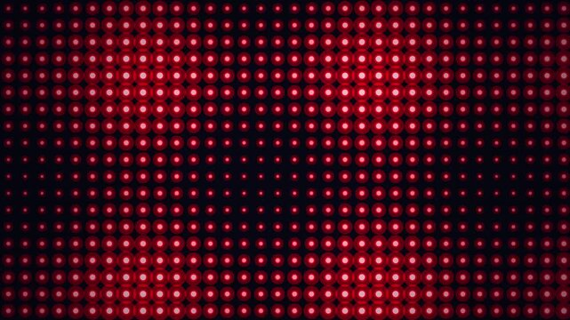 Red dotted led matrix background creating a looping tech pattern with glowing dots arranged in uniform rows across a dark surface
