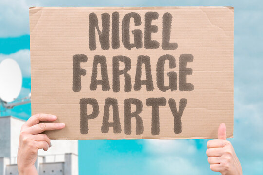 "Nigel Farage party" Political leader mobilizes supporters around nationalist and populist messaging with growing electoral momentum. POLITICAL. LEADERSHIP. POPULISM. MOMENTUM. MOVEMENT.