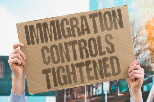 "Immigration controls tightened" National government implements restrictive policies on entry, residency, and employment of foreign workers. POLICY. RESTRICTION. IMMIGRATION. CONTROL. IMPLEMENTATION.