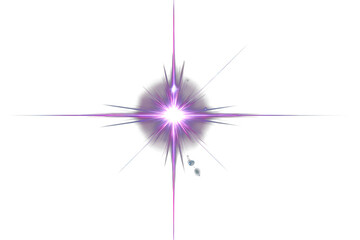 Obraz premium PNG Radiant purple starburst effect.