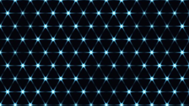 Futuristic blue triangle grid pattern forming an abstract tech background with glowing geometric nodes