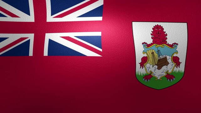 Waving Bermuda national flag loop animation