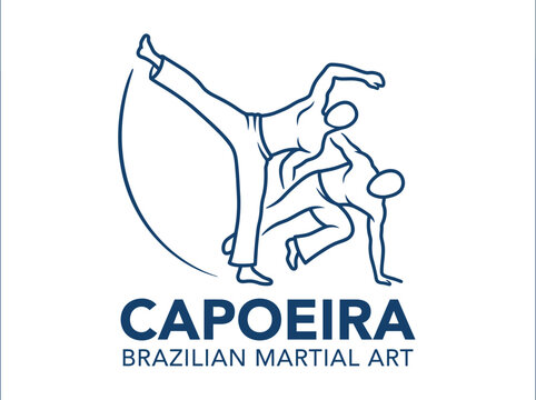 Dynamic Capoeira Brazilian Martial Art Illustration