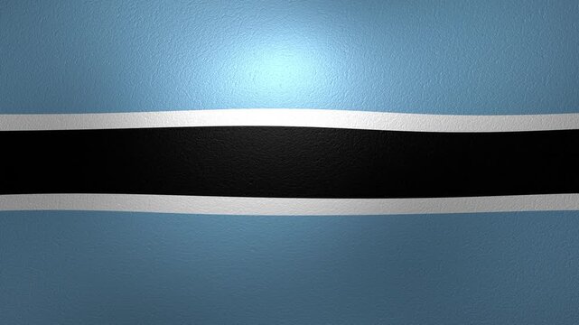 Botswana national flag waving in the wind