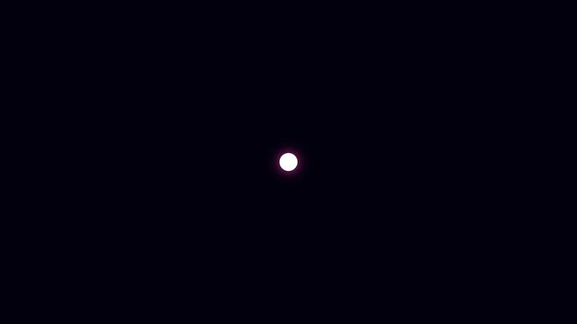 Minimalist glowing orbiting particle animation with neon circular path on dark 4k background