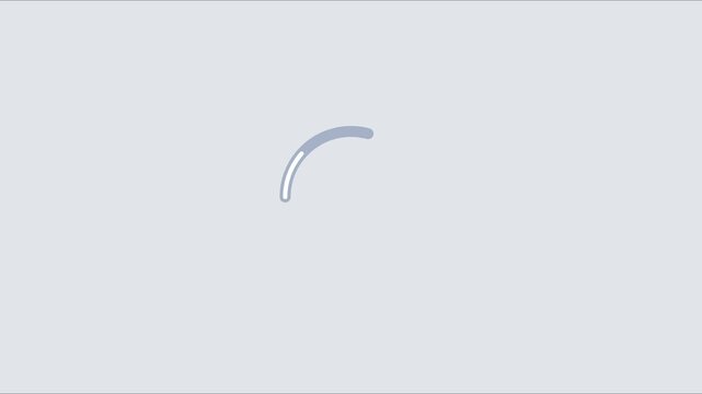 Minimalist loading spinner animation loop on solid 4k background, for digital interface, progress buffering