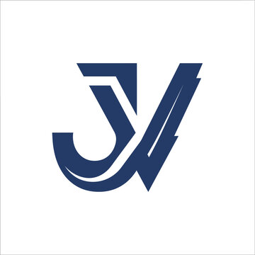 Modern Minimalist Geometric J and Y Letter Logo Design