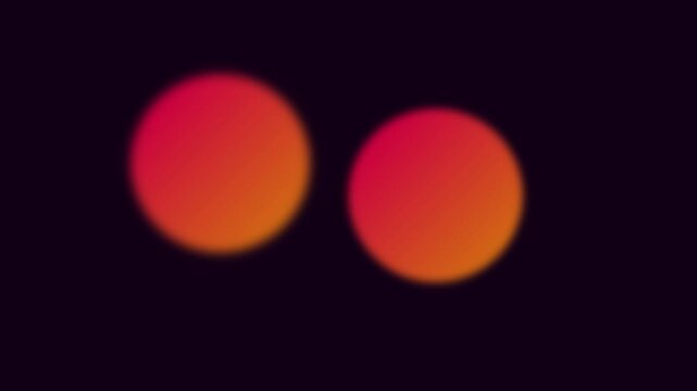 Abstract gradient circles motion animation 4k background, with soft red, and orange glow