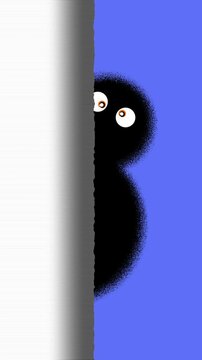 Cute Cat Peeking From Side Animation