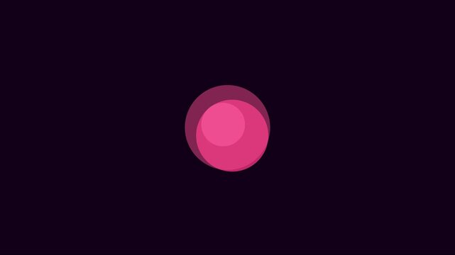 Abstract pink circles motion background, minimalist geometric animation loop 4k