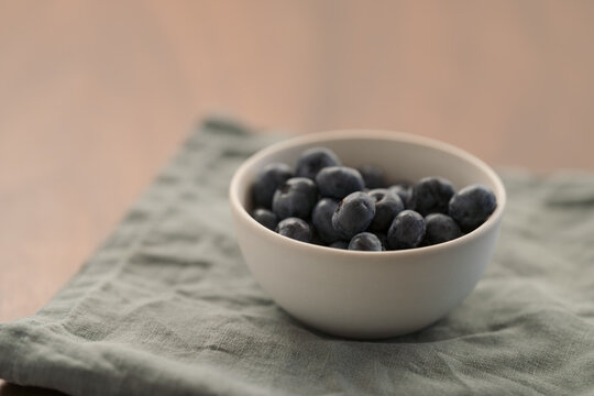 blueberries in a white ceramic bowl