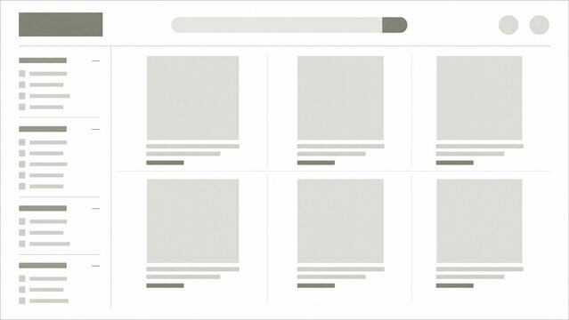 Ecommerce Product Catalog Skeleton UI with Filter Sidebar