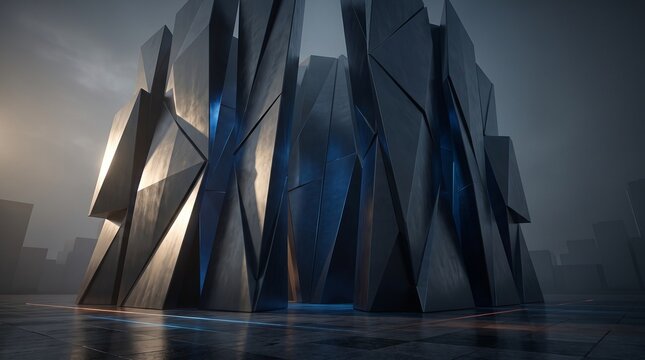 Abstract futuristic sculpture de Parametric Architectural Concept