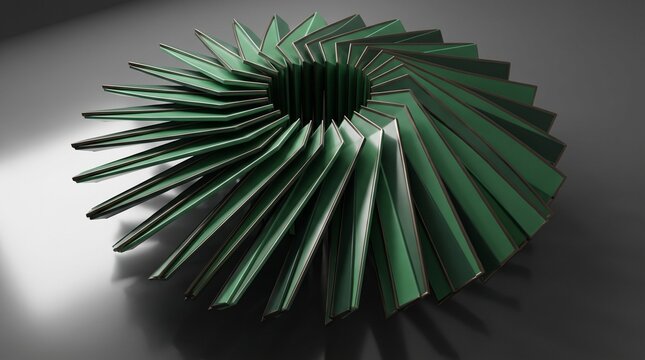 Abstract sculpture with rotating Parametric Architectural Concept