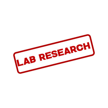 Red Lab Research rubber stamp isolated on white background