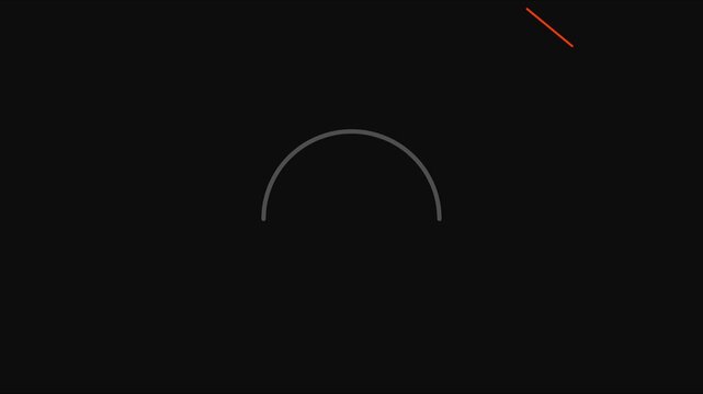 Minimalist loading spinner animation on 4k black background, for web and, app interface progress buffering