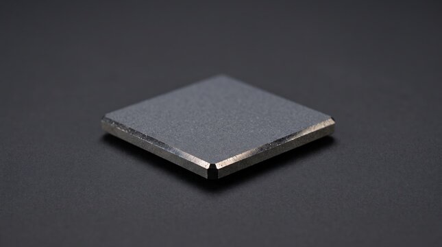 Boron carbide armor plate sample, high hardness ceramic material for ballistic protection.
