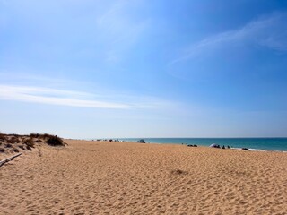 Playa del Palmar, El Palmar de Vejer: access through the dunes to the beautiful sandy beach at the Atlantic Ocean, Costa de la Luz, Andalusia, Spain © keBu.Medien