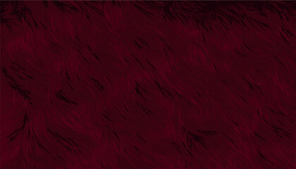Vector dark red fur texture background. Abstract backdrop featuring flowing crimson hair patterns. luxurious maroon wavy surface design, perfect for banners, poster. © Bediha Duru Öksüz