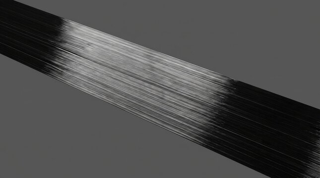 Macro shot of carbon fiber tape texture showing woven composite material pattern