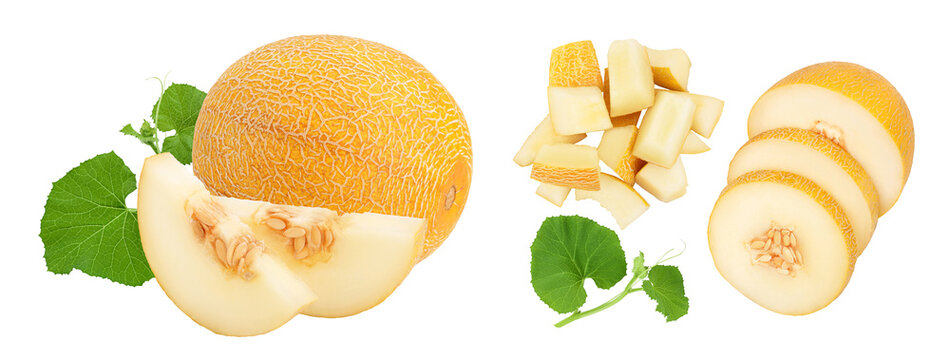 Melon isolated on white background with full depth of field