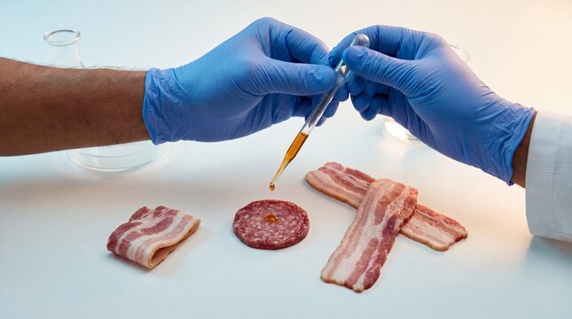 Indian Hands Testing Cured Salami for Nitrosamines in Food Safety Lab