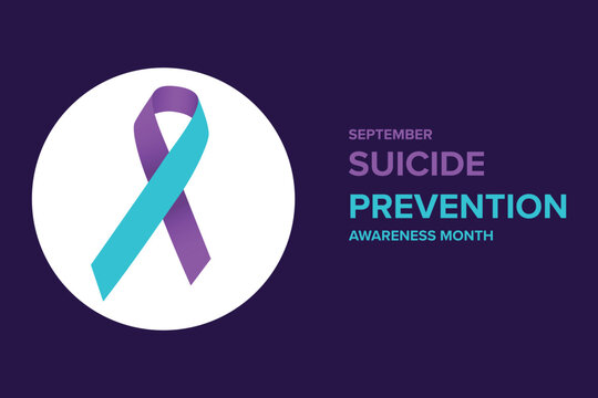 Vector illustration on the theme of National suicide prevention month observed each year during September banner, Holiday, poster, card and background design.