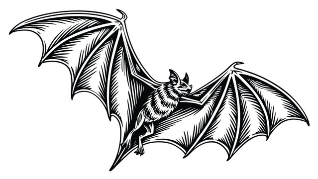 Vector illustration of Flying bat 