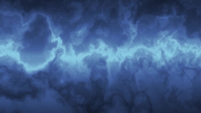 Fondo abstracto m&iacute;stico azul fractal con energ&iacute;a luminosa en movimiento